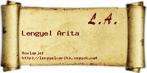 Lengyel Arita névjegykártya
